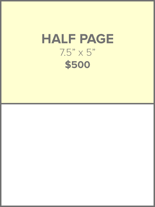 Half Page Program Ad